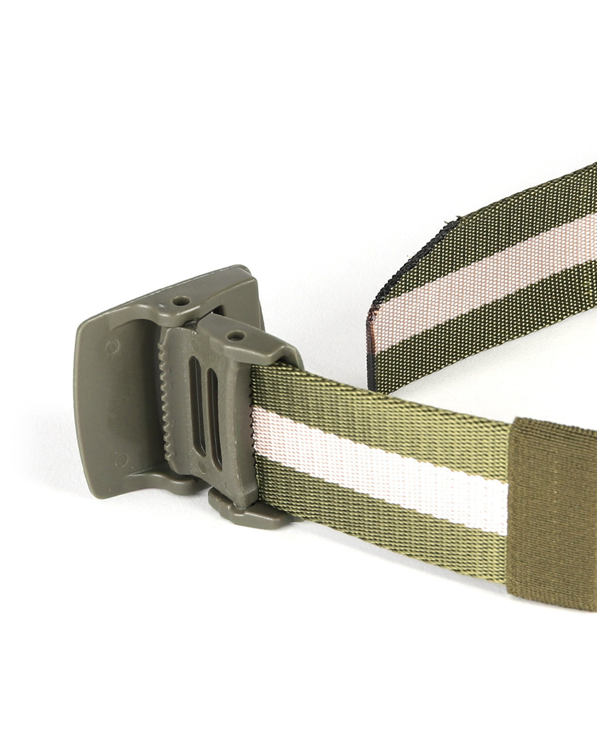 ZIMEGO Mens One Size Adjustable Strap Stripe Nylon Web Belt