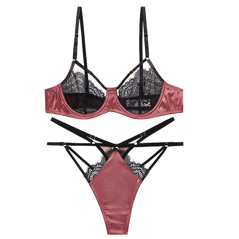 New Sexy Lace Bra and Thongs Set Underwear