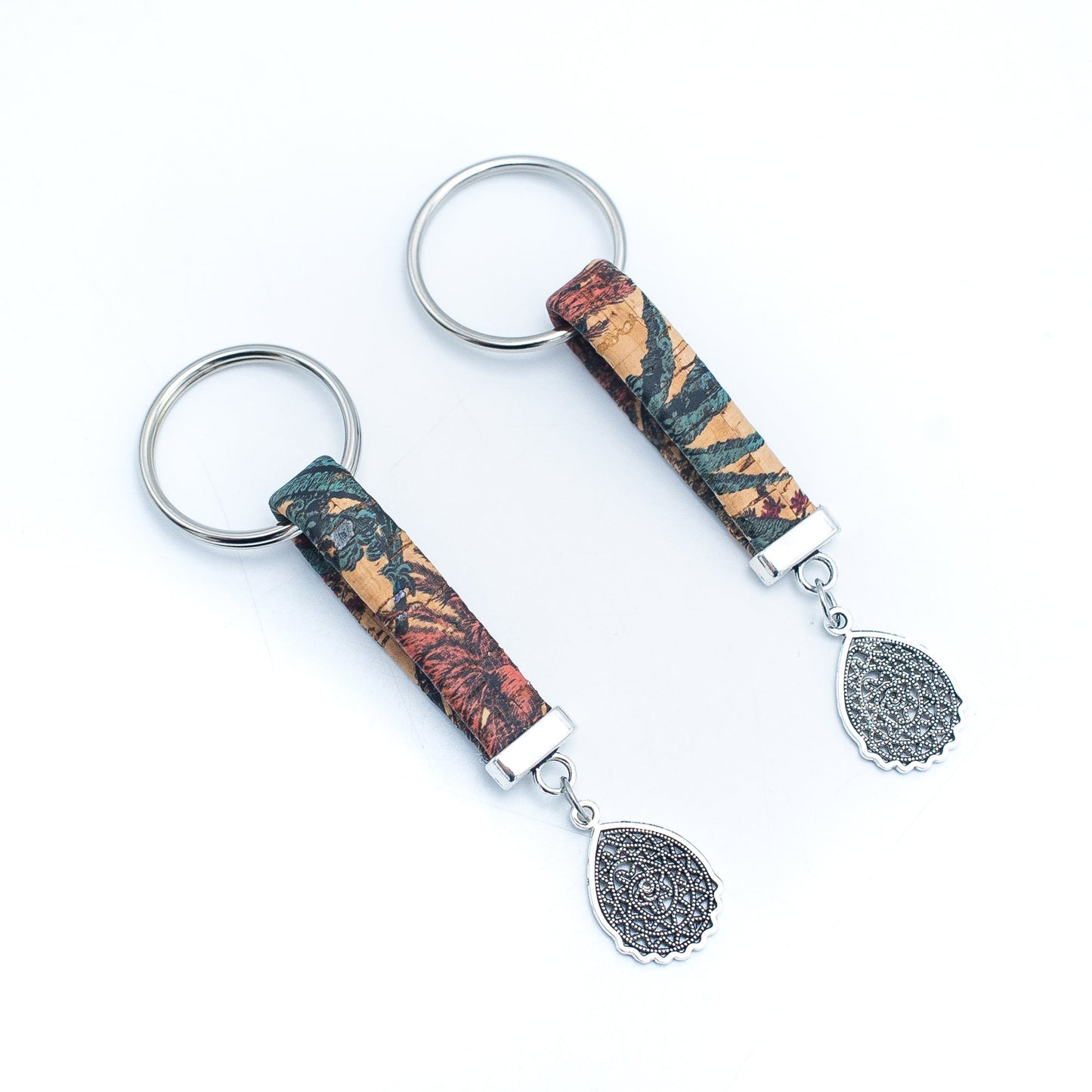 colorful cork handmade  keychain