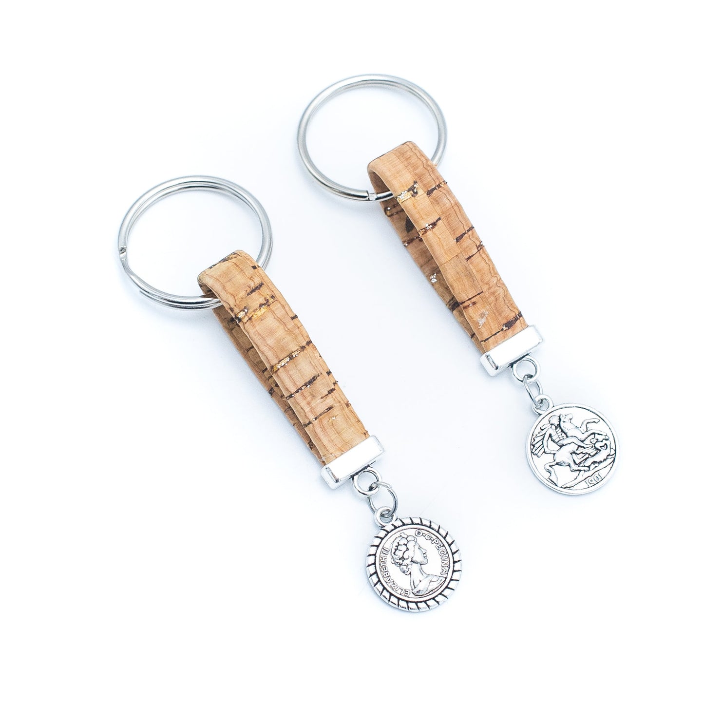 colorful cork handmade  keychain