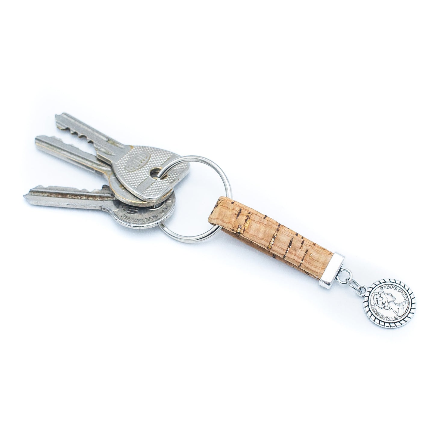 colorful cork handmade  keychain