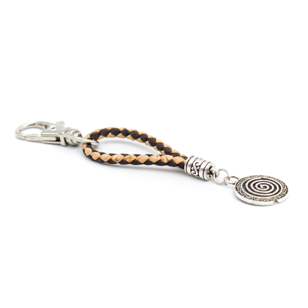 3mm round Natural with brown Braided cork