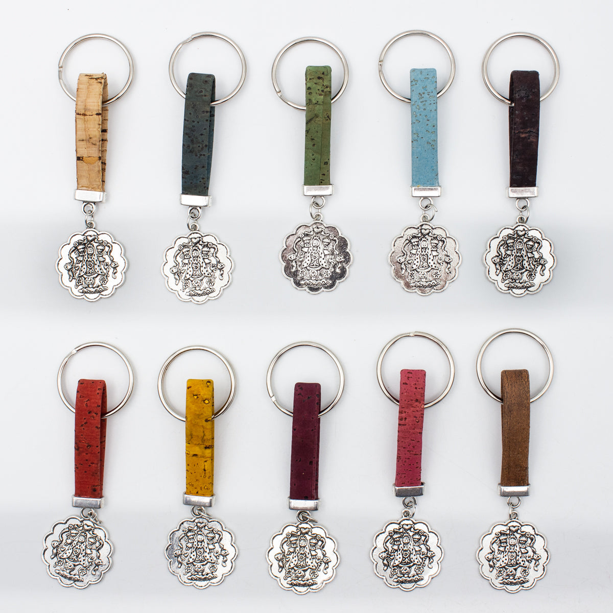 Buddha pendant Simple colorful cork handmade  keychain  I-055