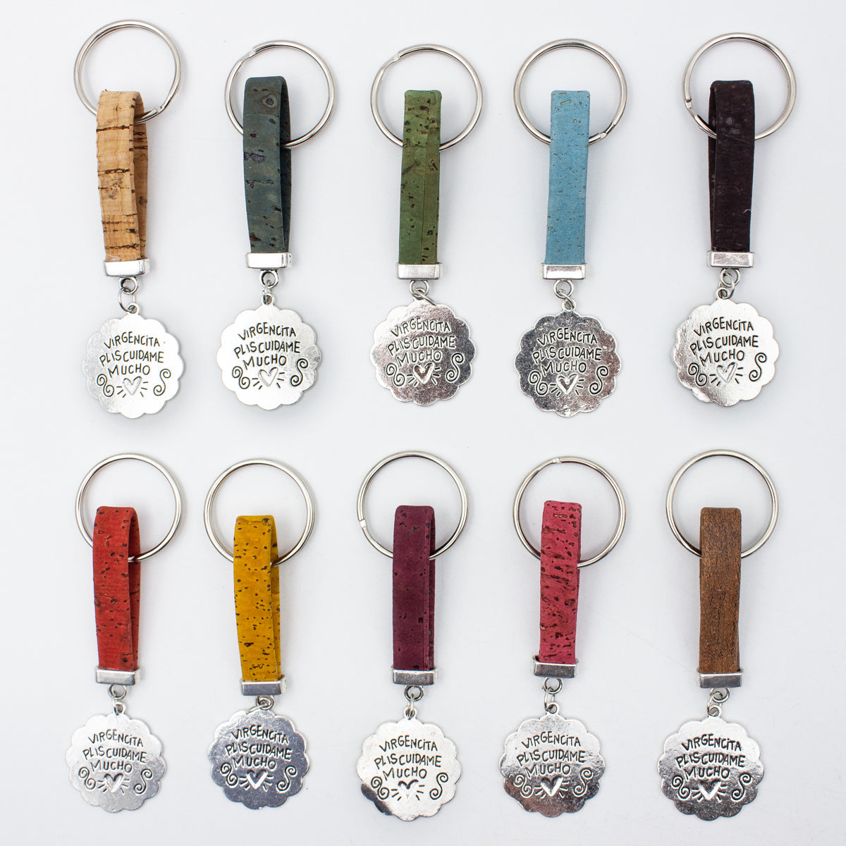 Buddha pendant Simple colorful cork handmade  keychain  I-055