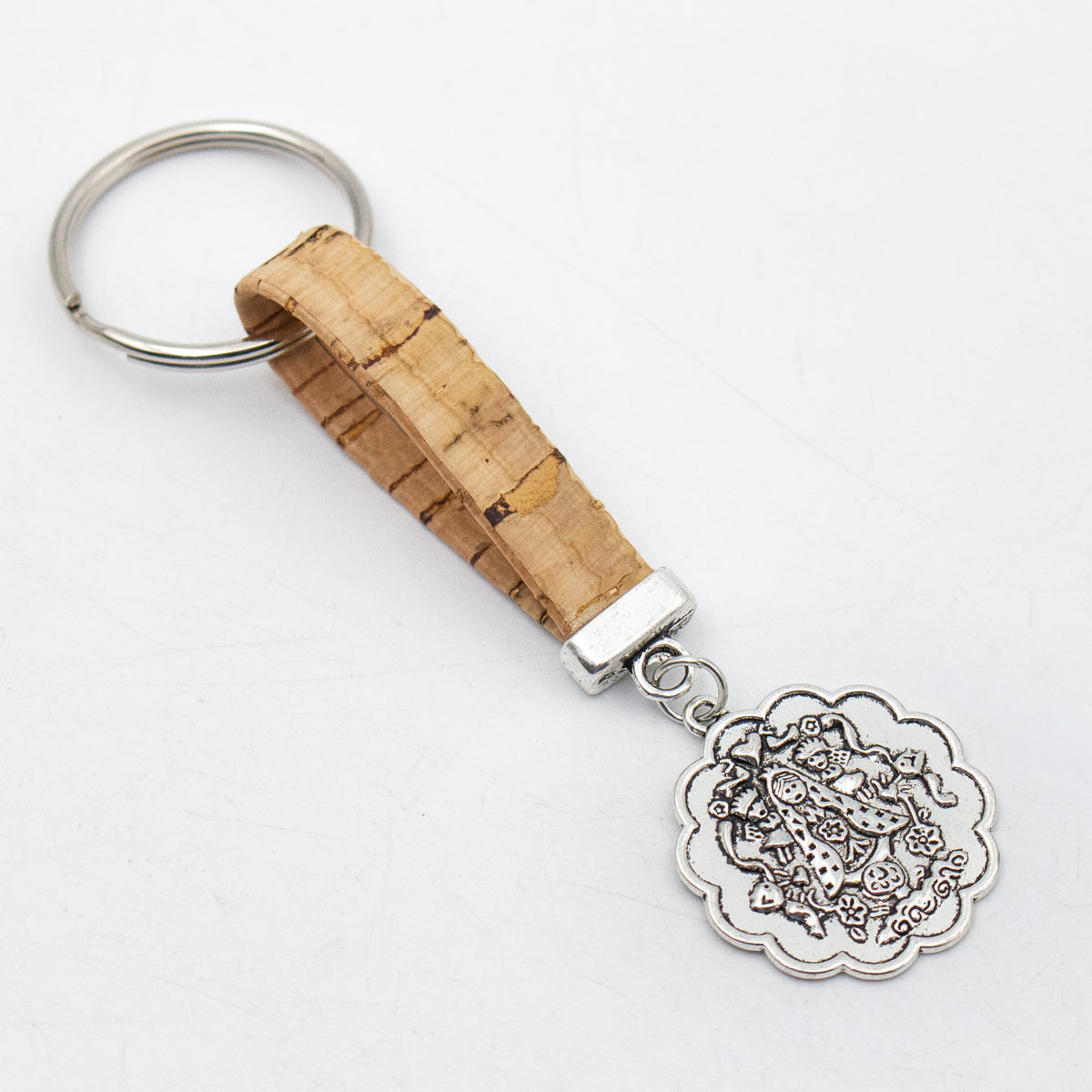 Buddha pendant Simple colorful cork handmade  keychain  I-055