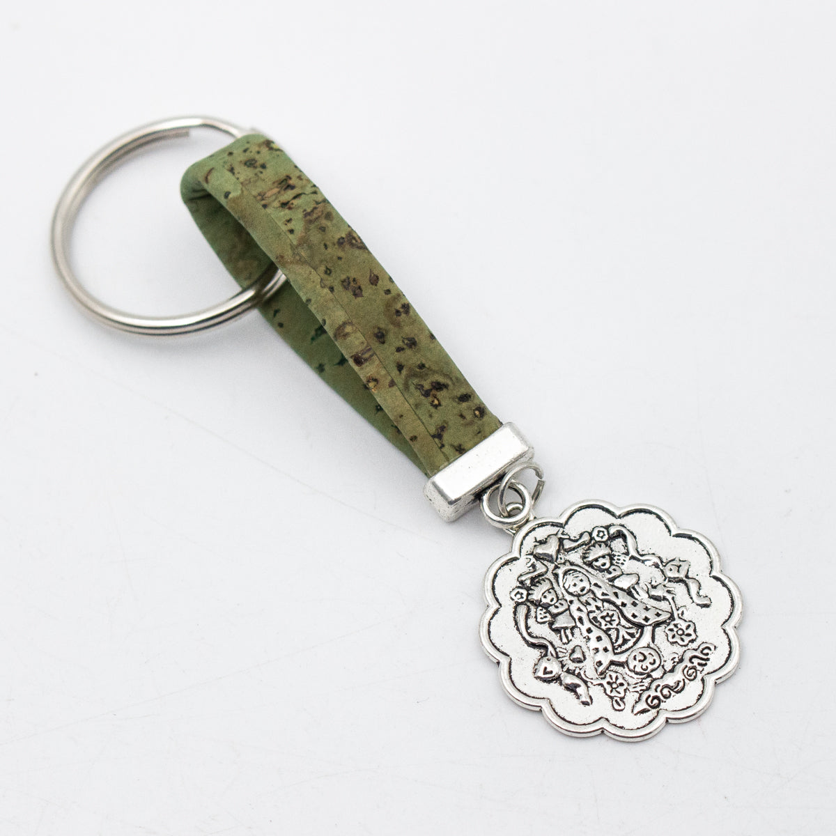 Buddha pendant Simple colorful cork handmade  keychain  I-055