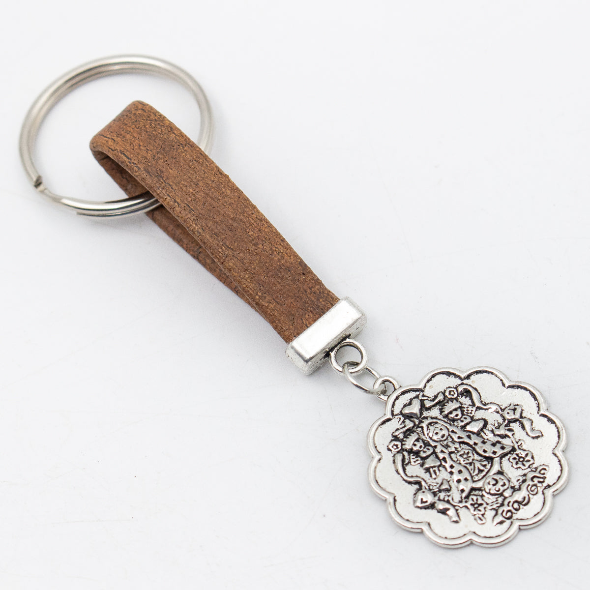Buddha pendant Simple colorful cork handmade  keychain  I-055