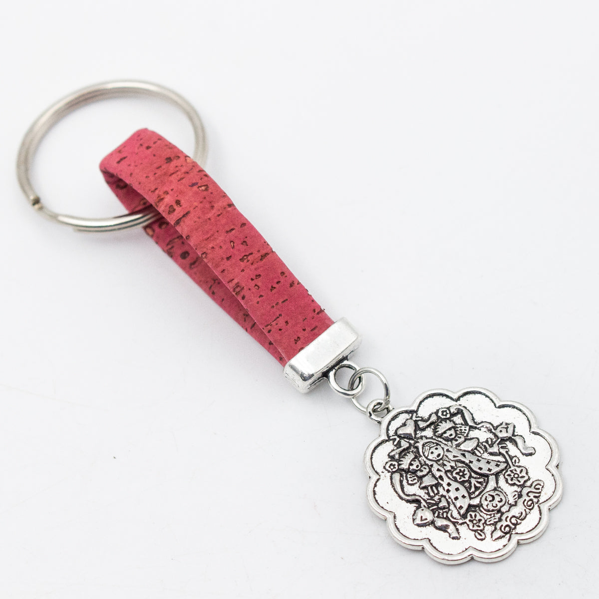 Buddha pendant Simple colorful cork handmade  keychain  I-055