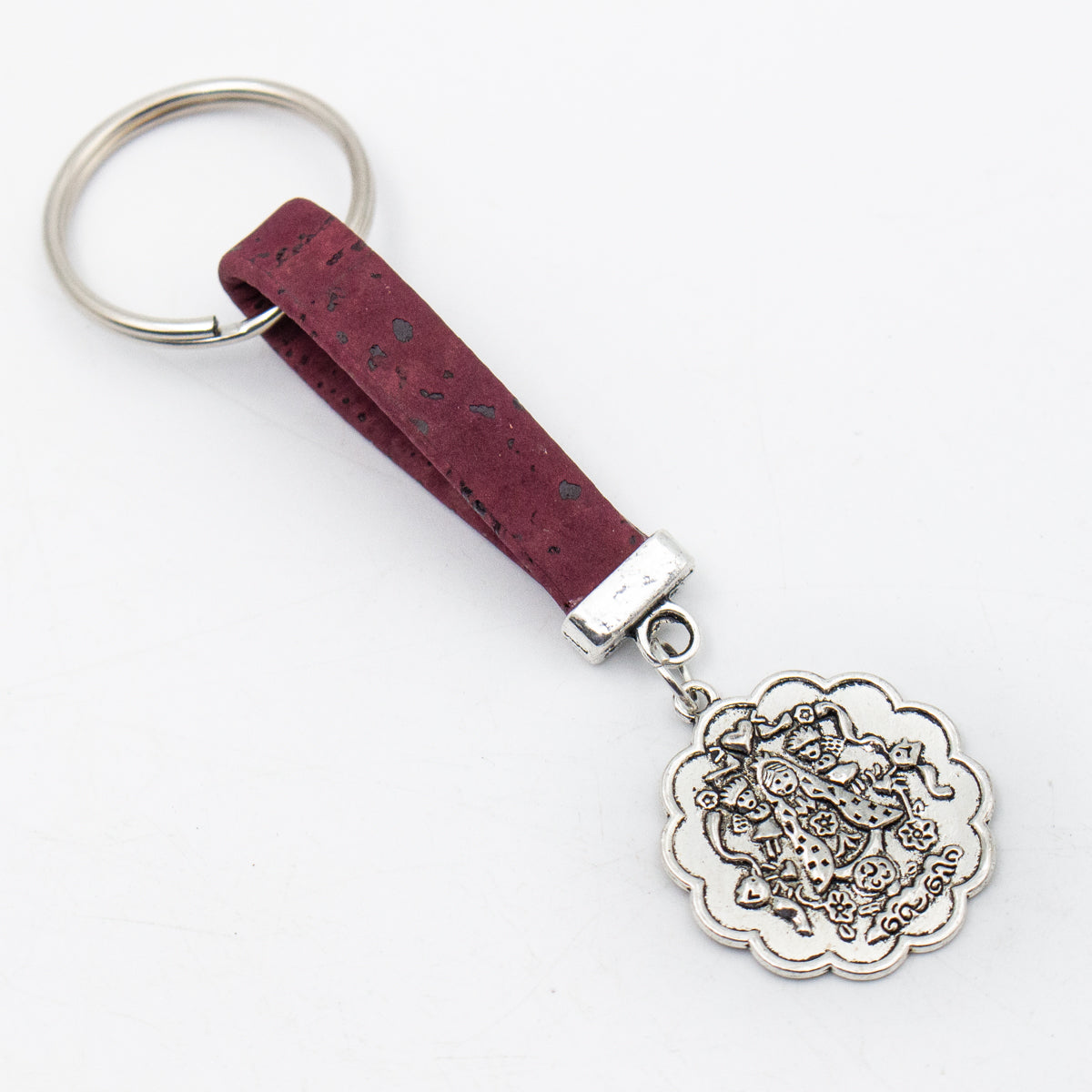 Buddha pendant Simple colorful cork handmade  keychain  I-055