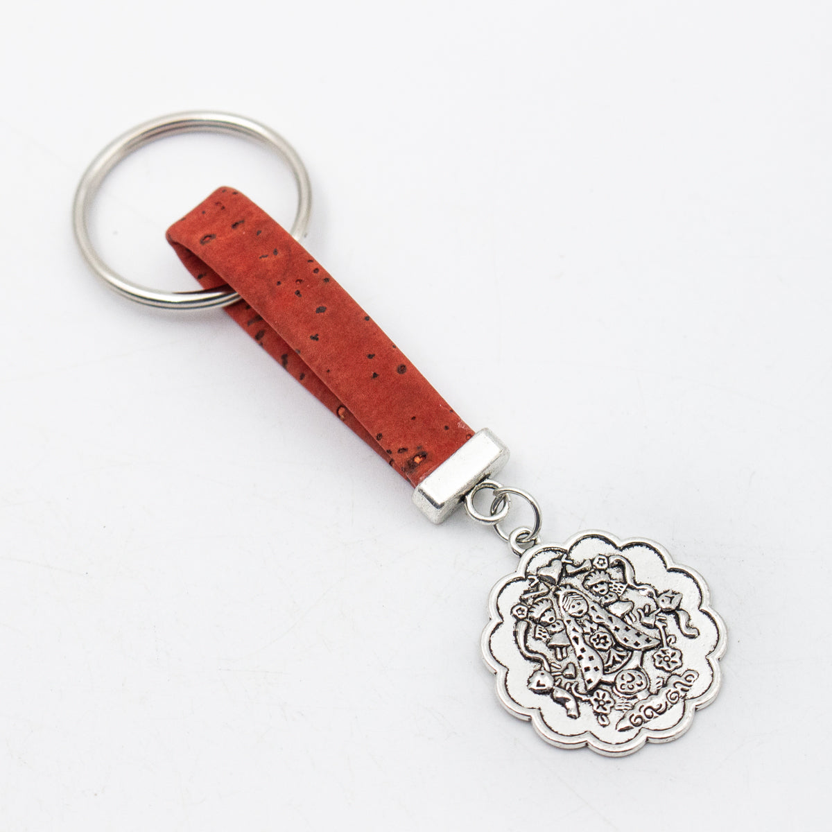 Buddha pendant Simple colorful cork handmade  keychain  I-055