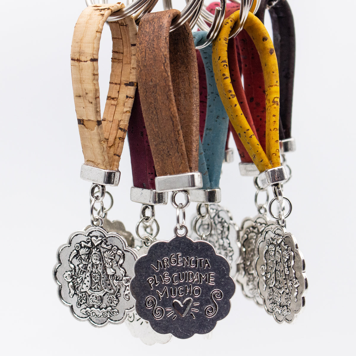 Buddha pendant Simple colorful cork handmade  keychain  I-055