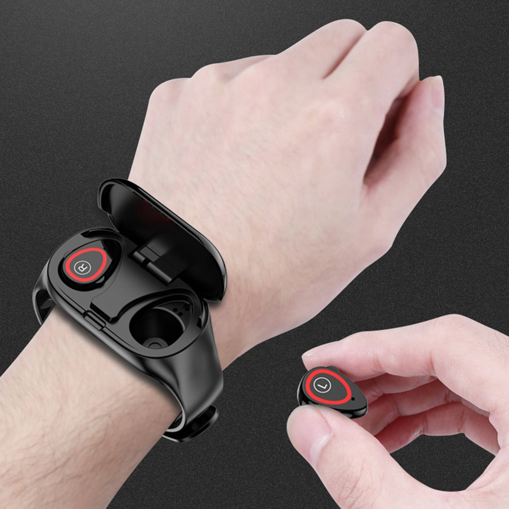 Smart Wristband  with built in bluetooth earburds