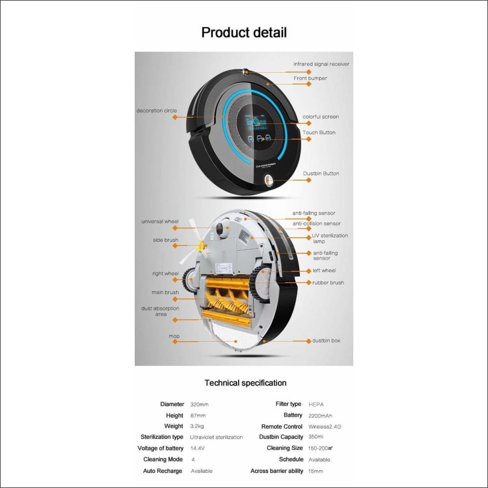 Auto-charge Multi-function Robot Vacuum Cleaner
