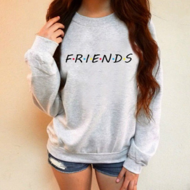 FRIENDS Print Long Sleeve Hoodie