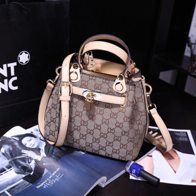 Big European Lady Kylie Stamp Lock Handbag