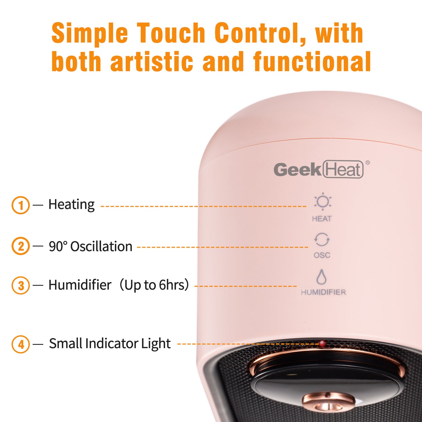 Portable Electric Heater with Humidifier Function