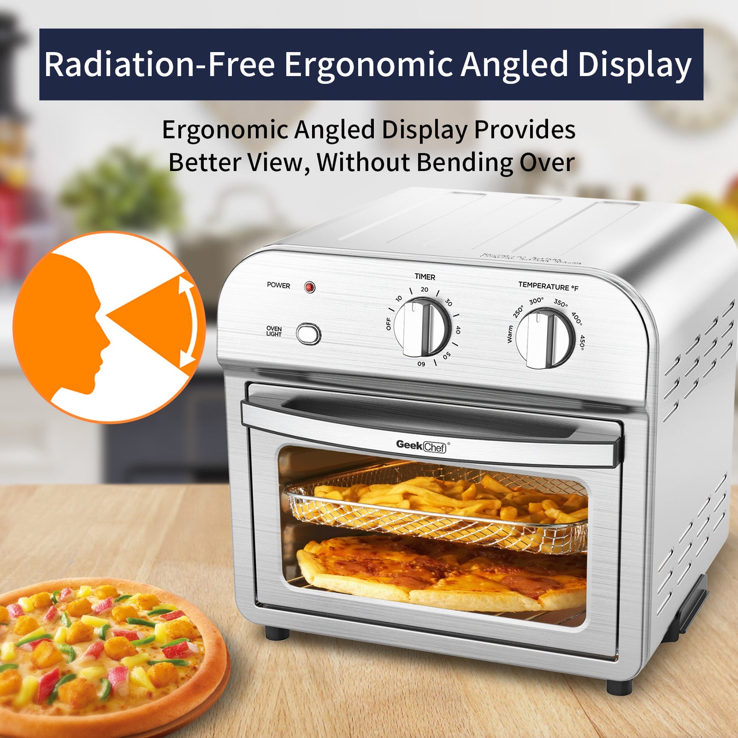 Air Fryer, Geek Chef Convection Air Fryer Toaster Oven
