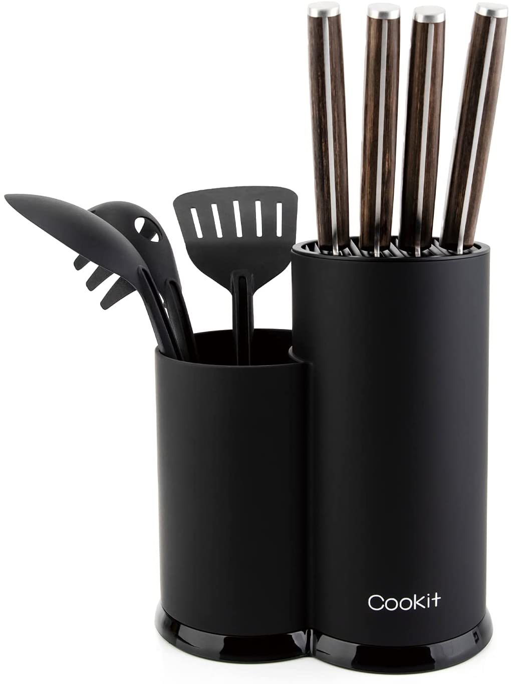 Knife Block, Cookit kitchen Universal Knife Holder without Knives, Detachable Knife Storage with Scissors Slot, Space Saver Multi-function Knife Utensil Organizer RT