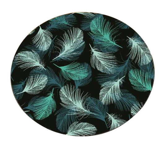 [Feather] Stylish Round Area Rug Chair Mat Living Room Bedroom Carpet