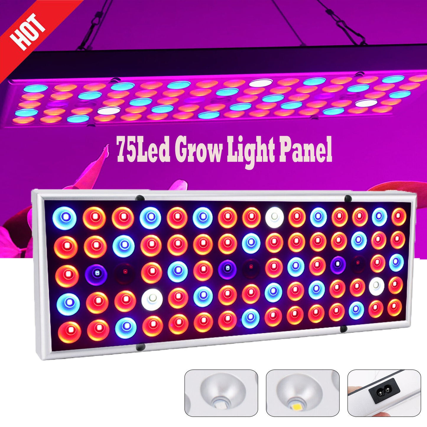 1000W 75LED Full Spectrum Plant Grow Lights