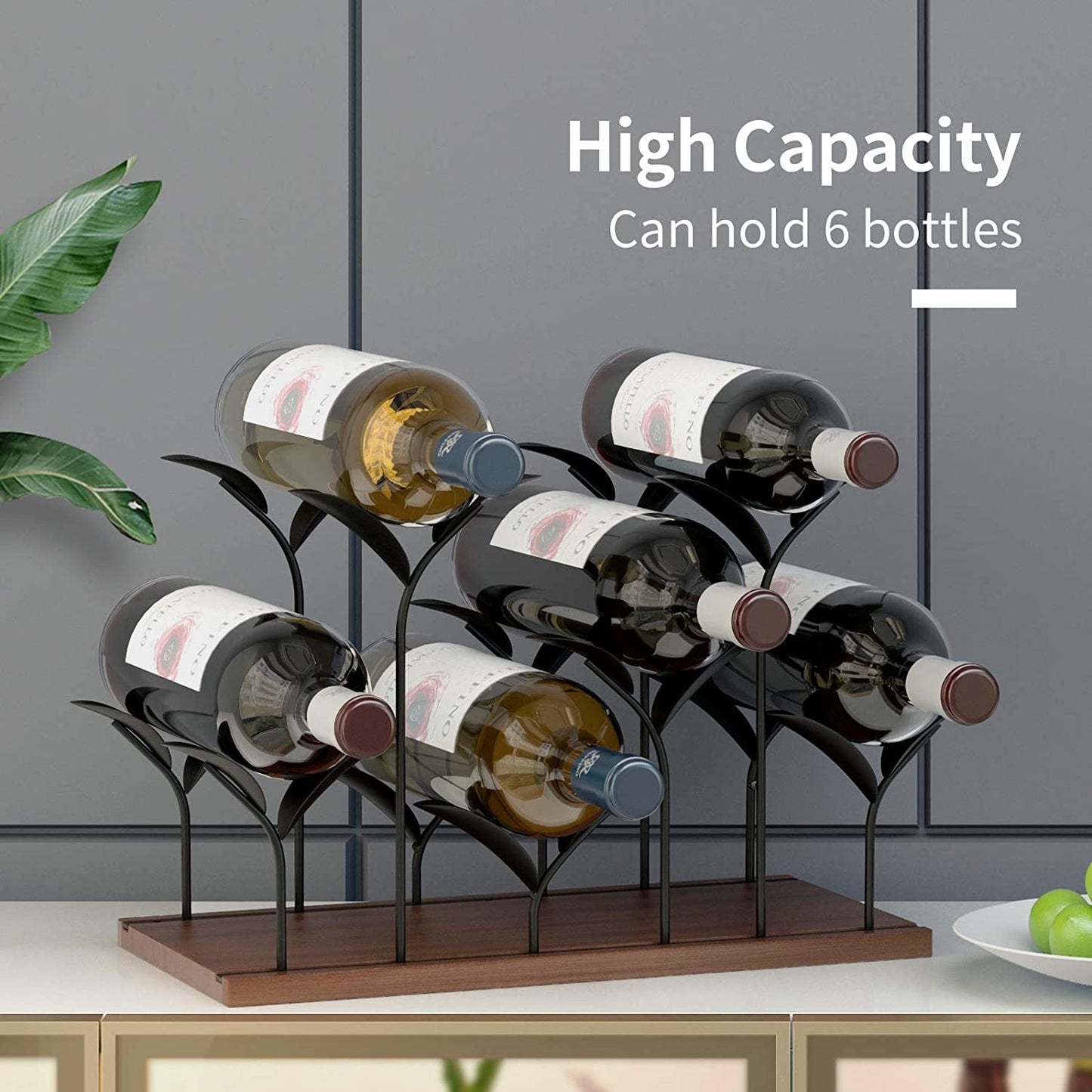 Mecor Countertop Wine Rack for 6 Bottles
