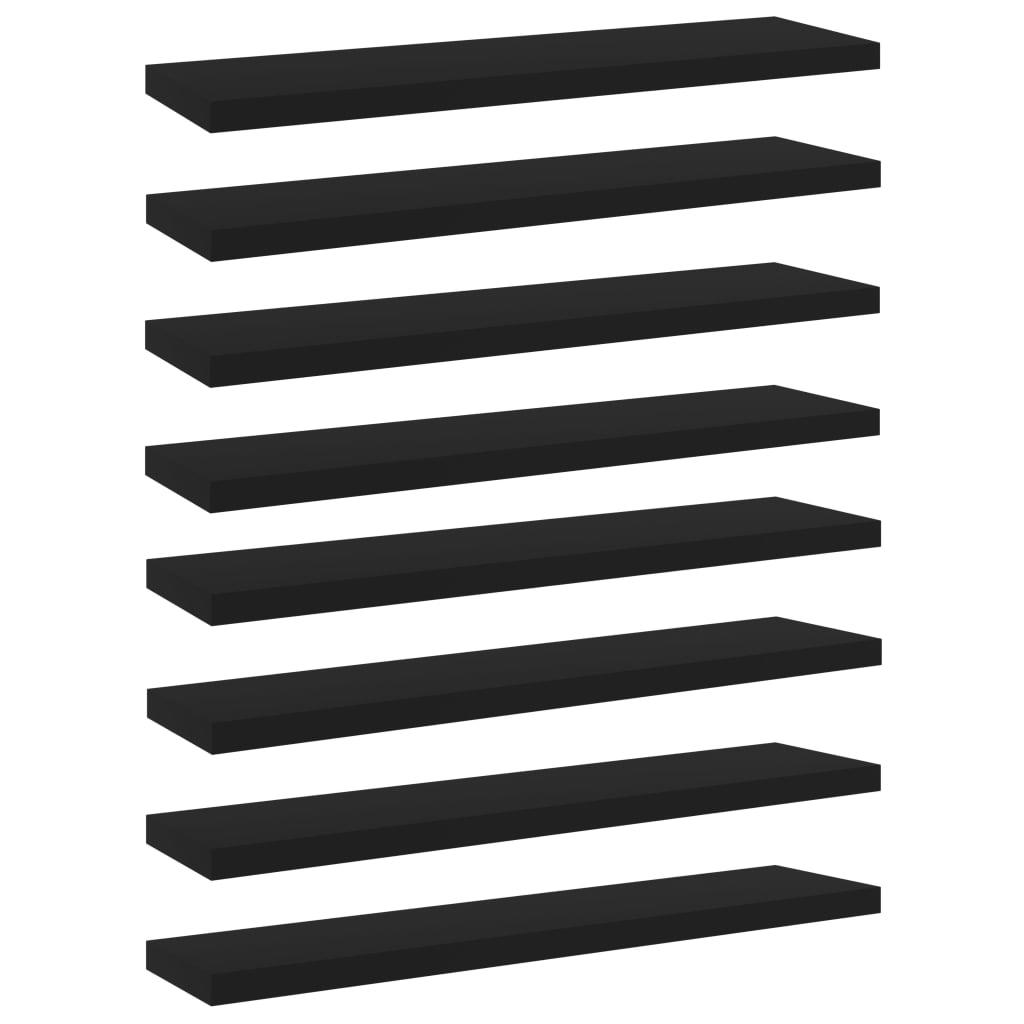 Bookshelf Boards 8 pcs Black