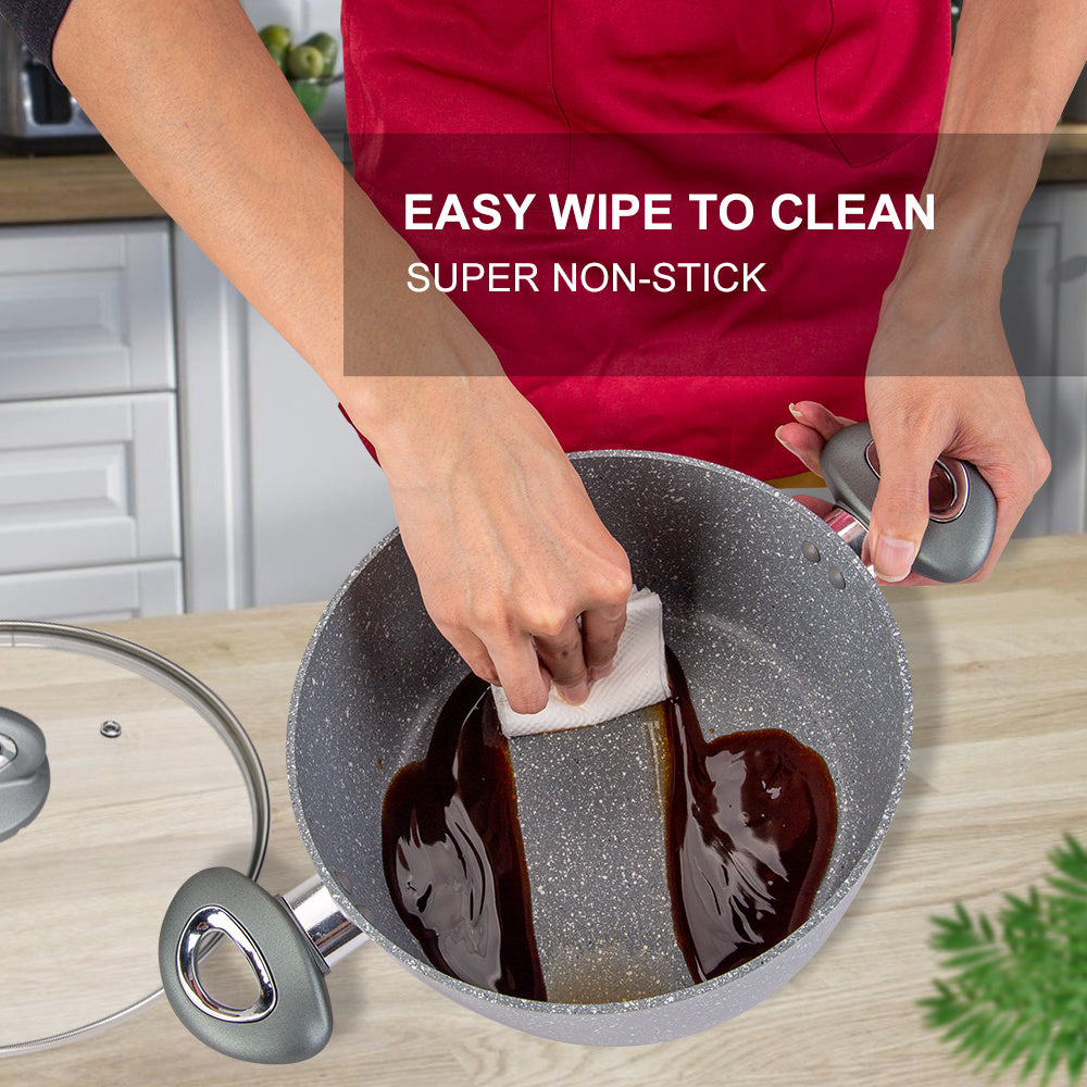 5 QT Nonstick Stock Pot with Glass Lid