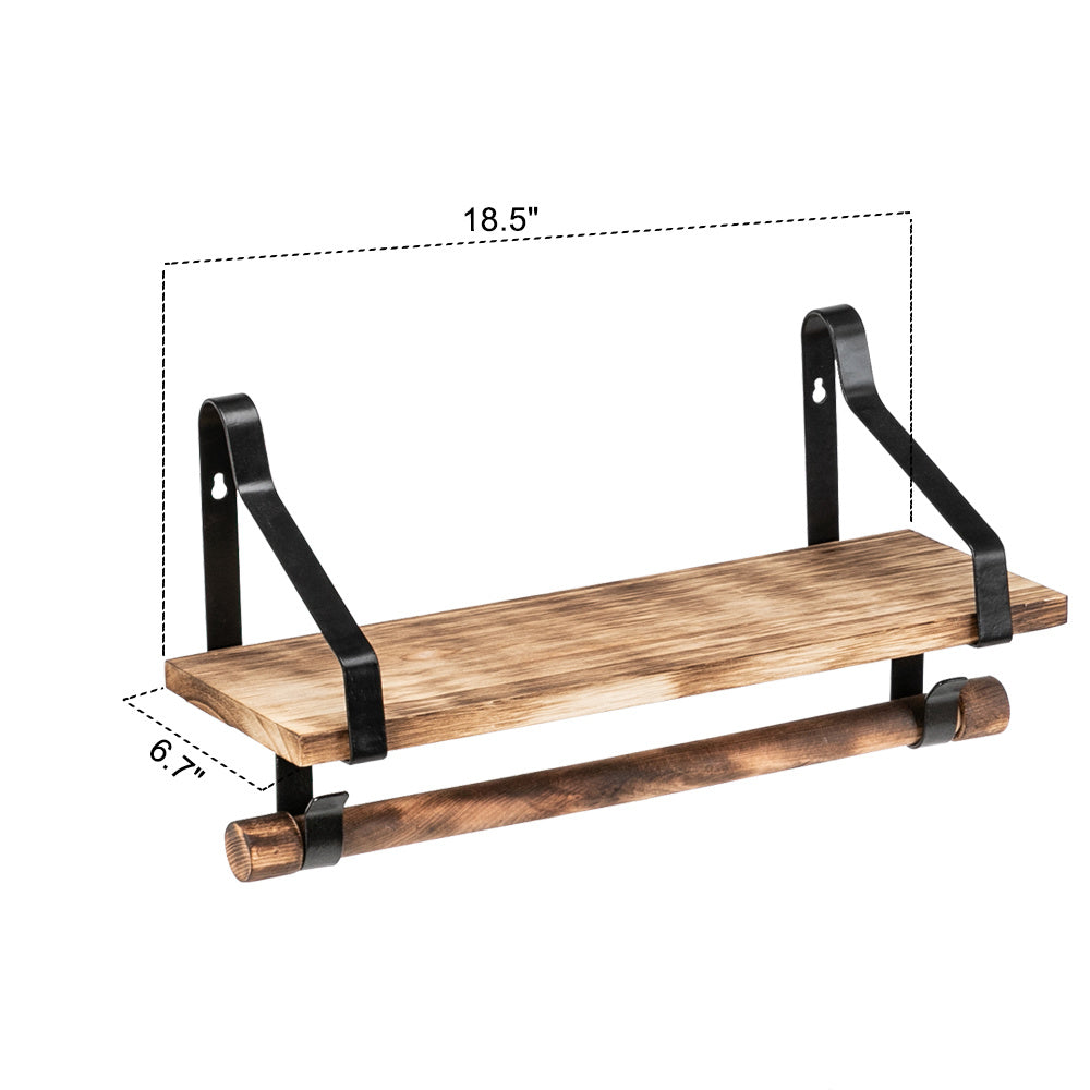 Floating Shelf Wall Shelf Rustic Wood Kitchen Spice Rack