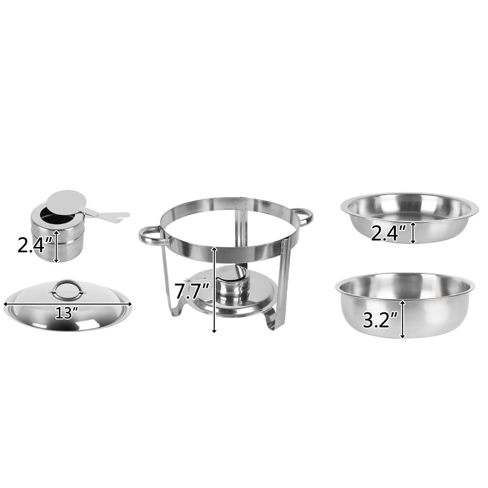 Single Pot One Set Stainless Steel Round Buffet Stove