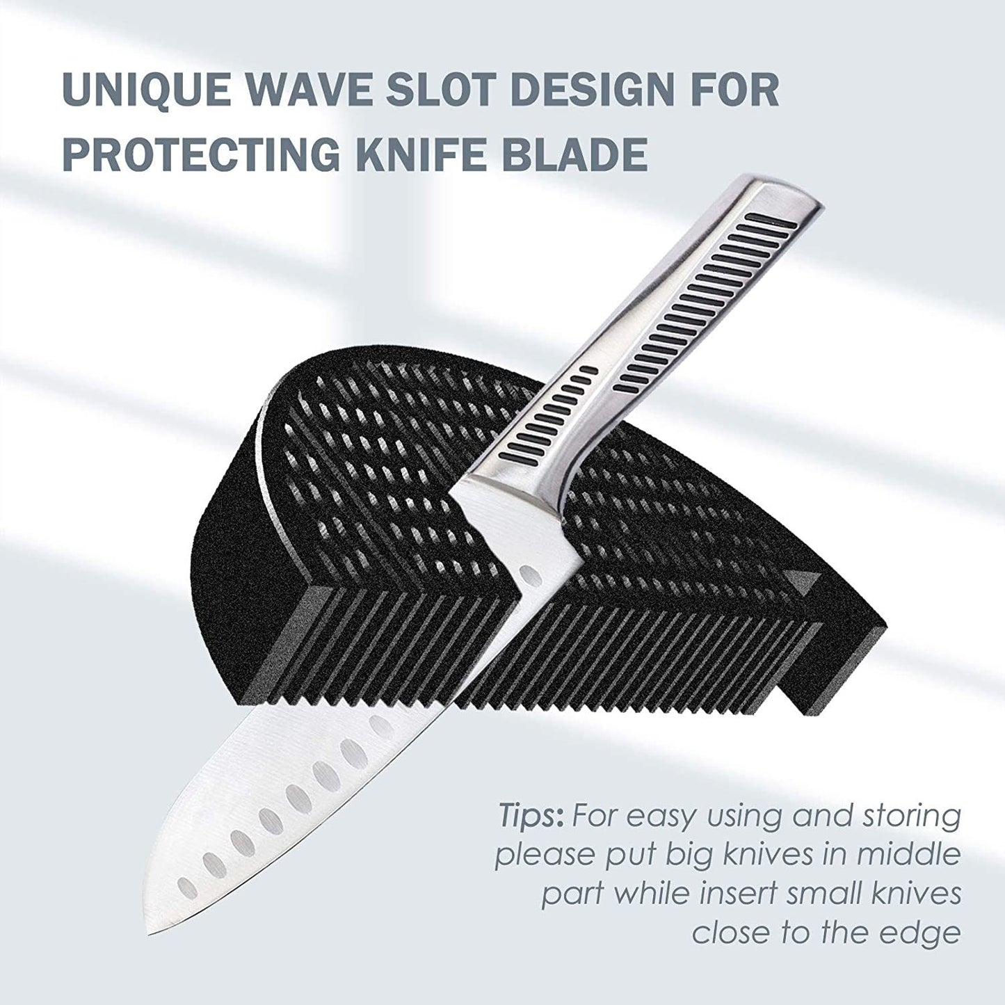 Knife Block, Cookit kitchen Universal Knife Holder without Knives, Detachable Knife Storage with Scissors Slot, Space Saver Multi-function Knife Utensil Organizer RT