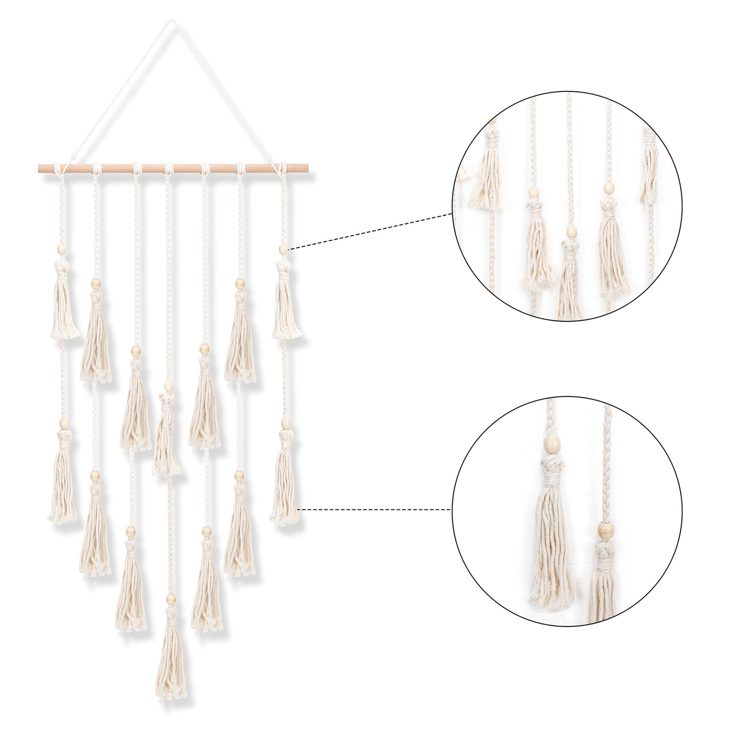 Hanging Photo Display Macrame Wall Hanging Pictures Organizer