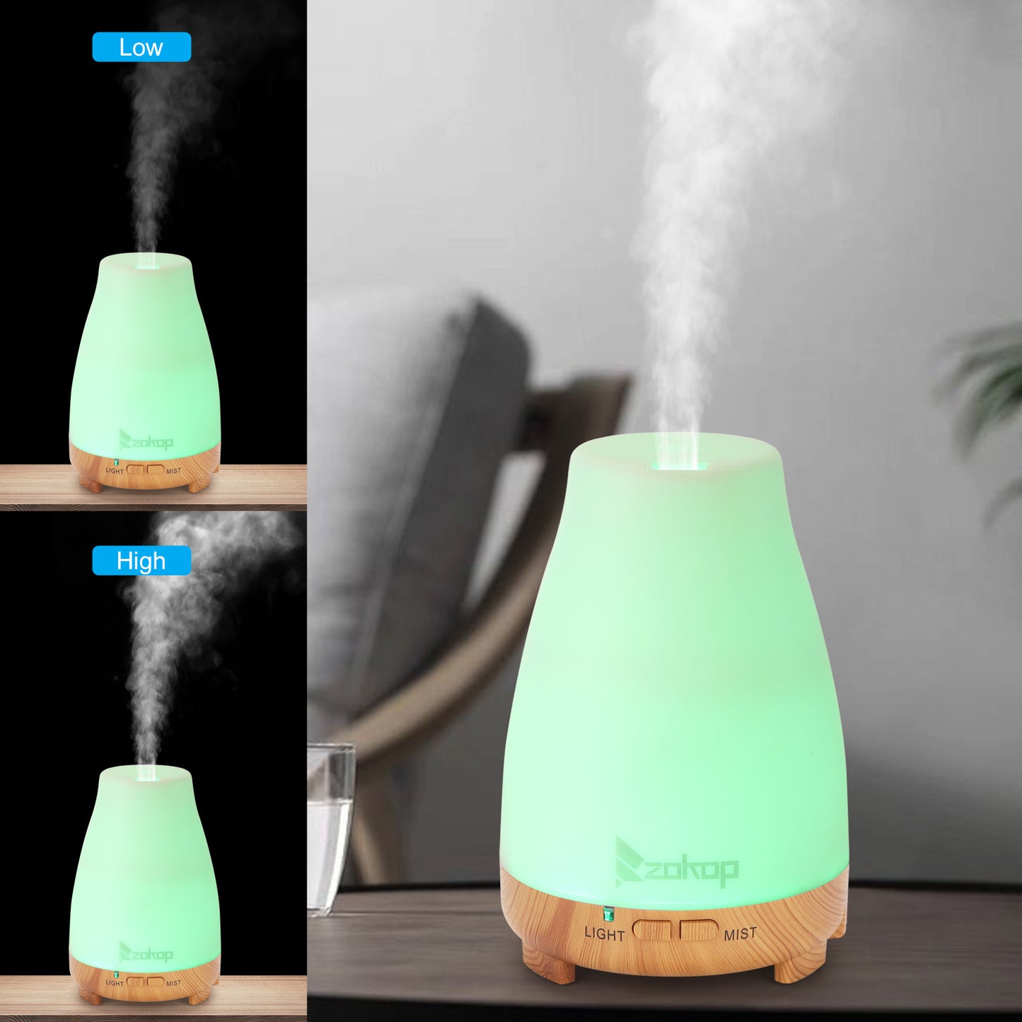 Aroma Diffuser with White Remote Control Colorful Light White RT