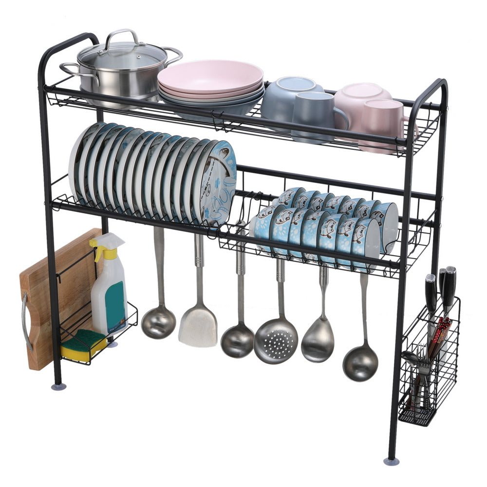 Over Sink Dish Rack, 2 Tier Stainless Steel Dish Rack
