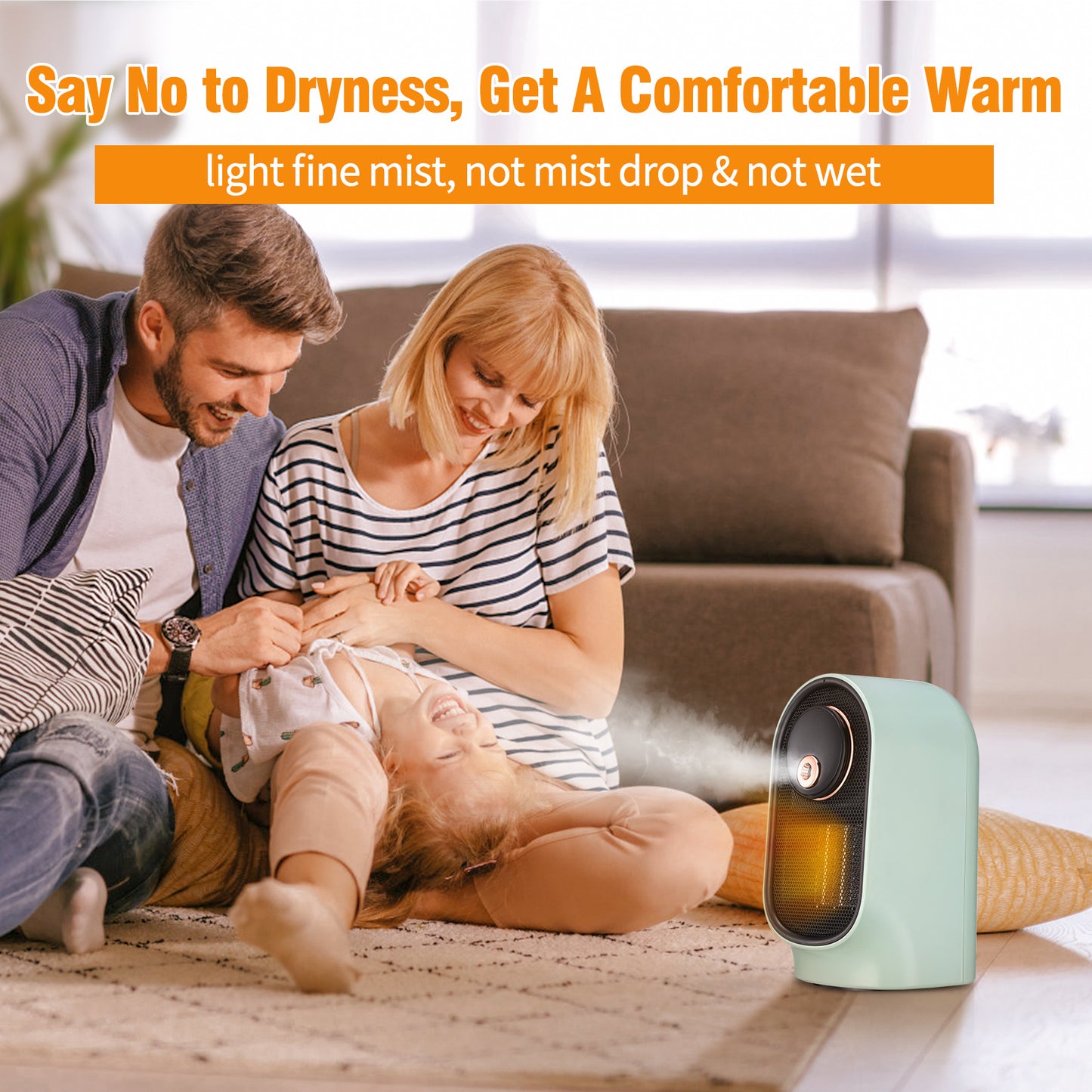 Portable Electric Heater with Humidifier Function