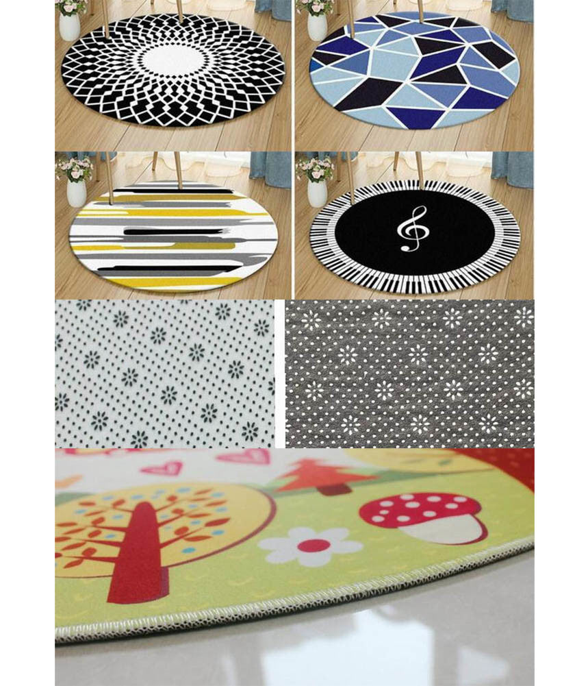 [Planet] Stylish Round Area Rug Chair Mat Living Room Bedroom Carpet
