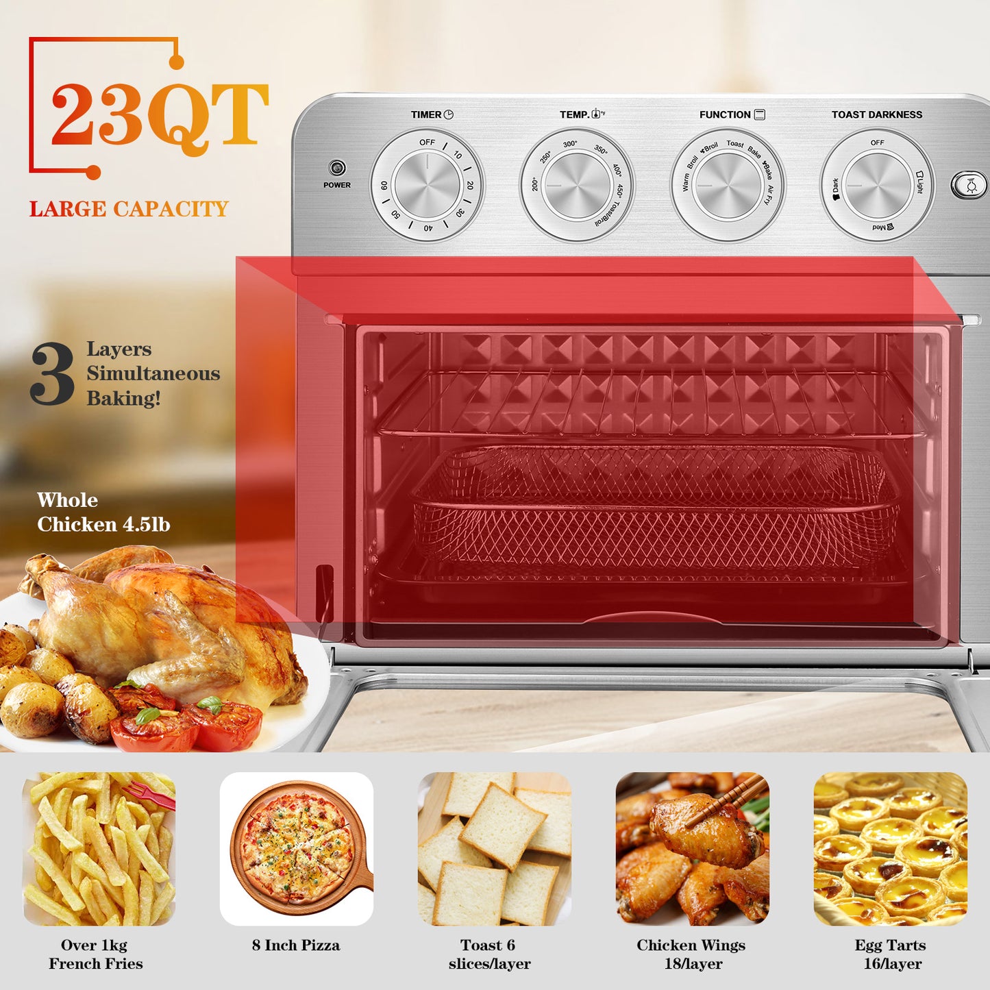 Toaster Oven Air Fryer Combo