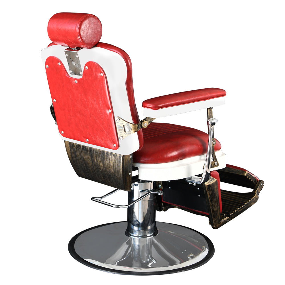 PVC Leather Cover ABS Armrest Shell Disc Extra Large Pump Retractable Barber Chair
