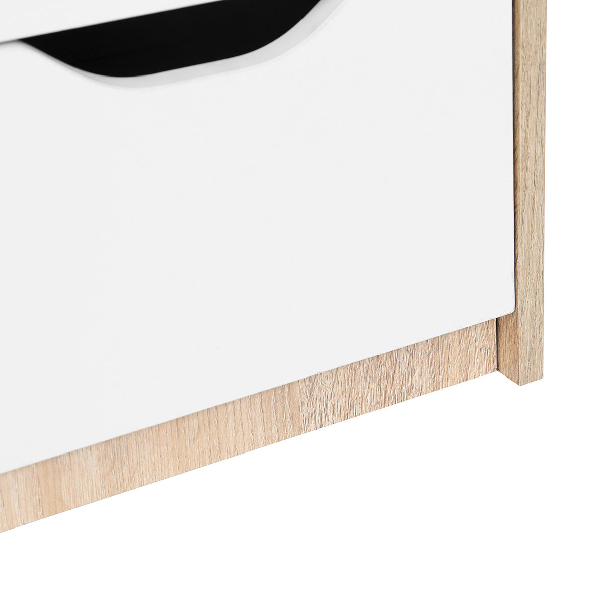 43.3 inches Wood Corner Writing Table with Shelf 3 Drawers Storage
