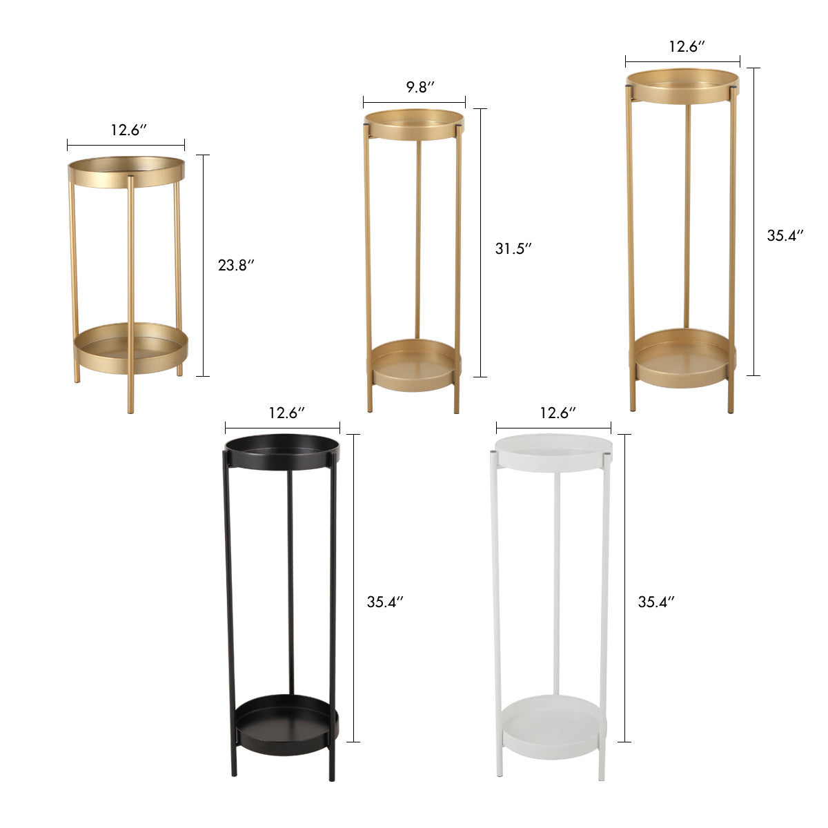 steel pipe and metal plate Golden flower stand