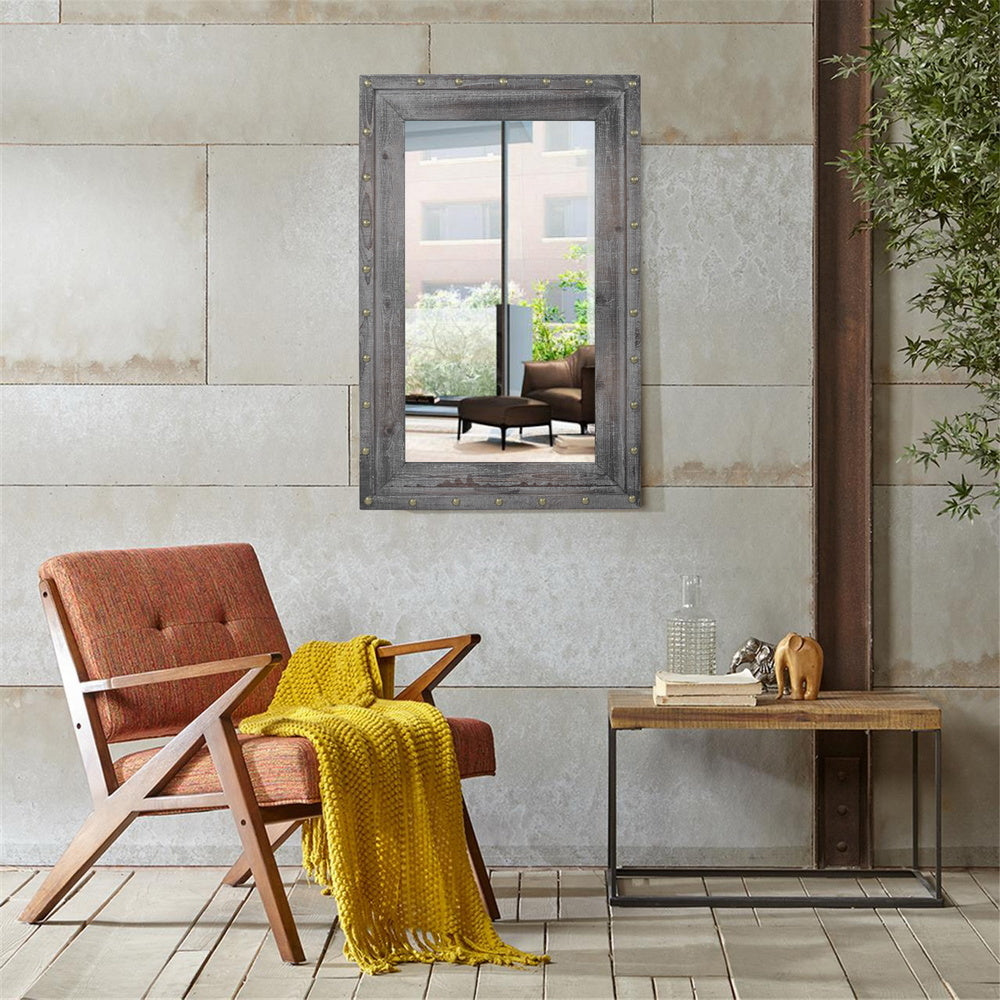 Rectangle Iron Wall Mirror Decorative Mirror  XH