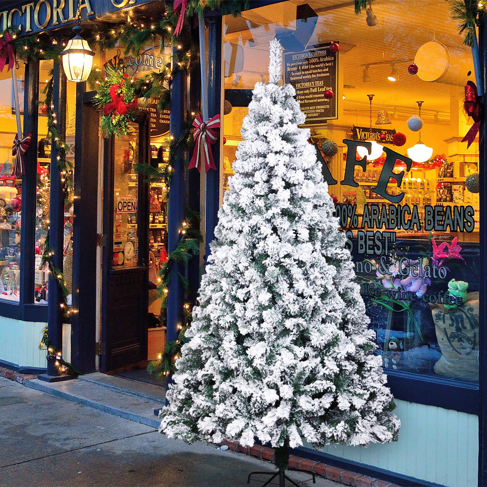 6FT PVC Flocking Christmas Tree