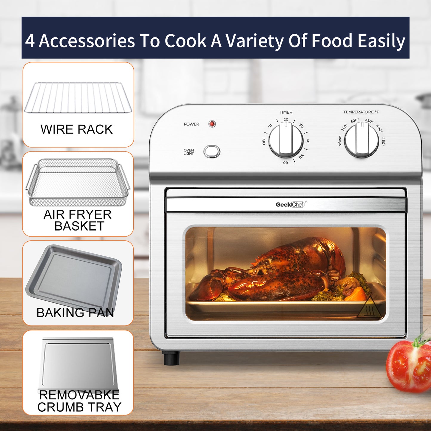 Air Fryer, Geek Chef Convection Air Fryer Toaster Oven