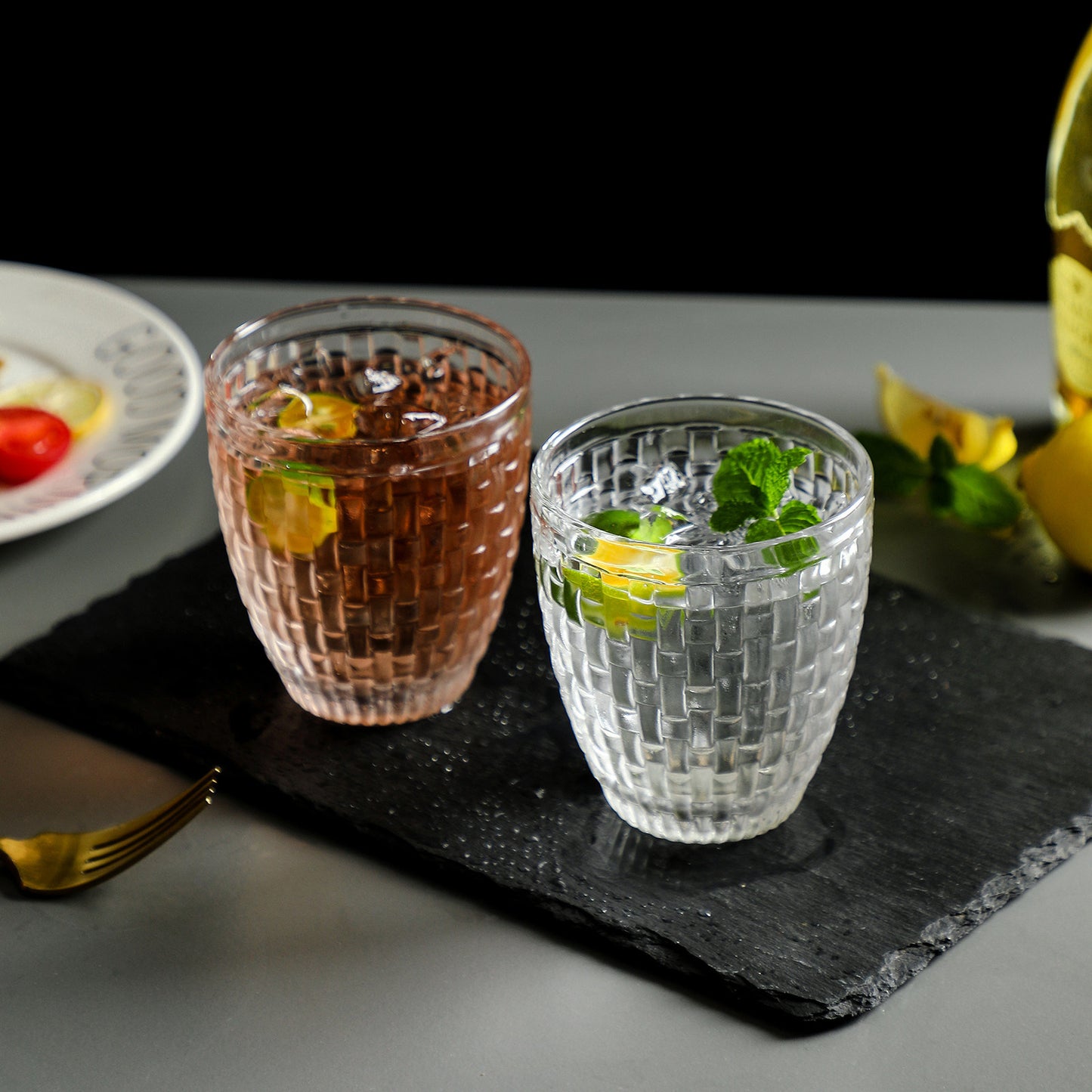 Weave Collection Water Glasses Short