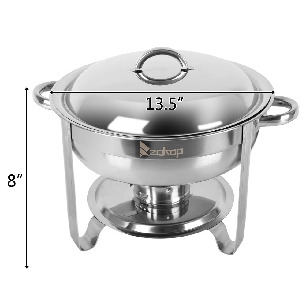 Single Pot One Set Stainless Steel Round Buffet Stove