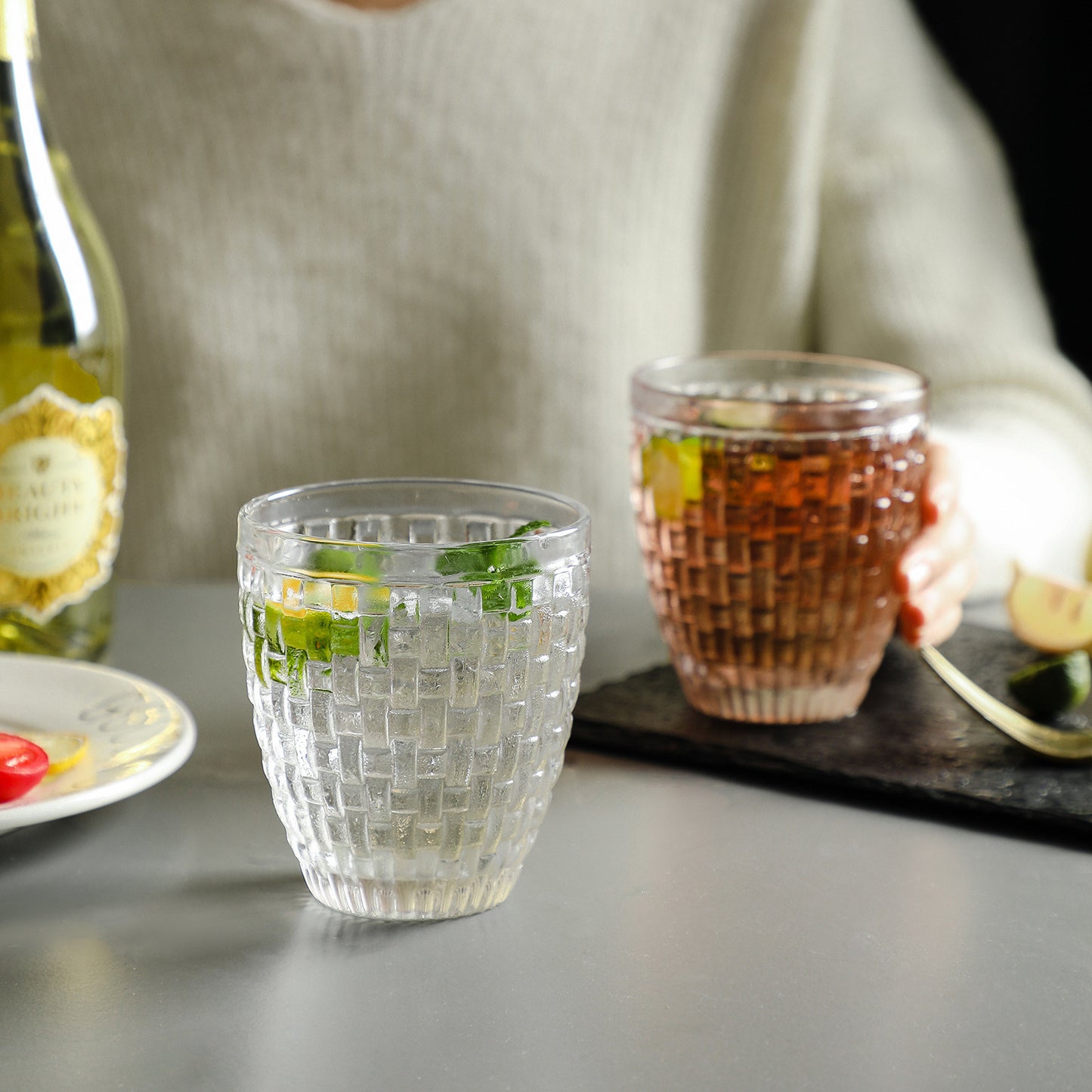 Weave Collection Water Glasses Short