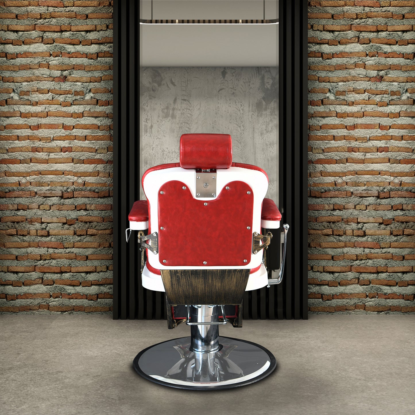 PVC Leather Cover ABS Armrest Shell Disc Extra Large Pump Retractable Barber Chair