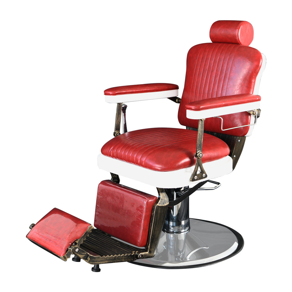 PVC Leather Cover ABS Armrest Shell Disc Extra Large Pump Retractable Barber Chair
