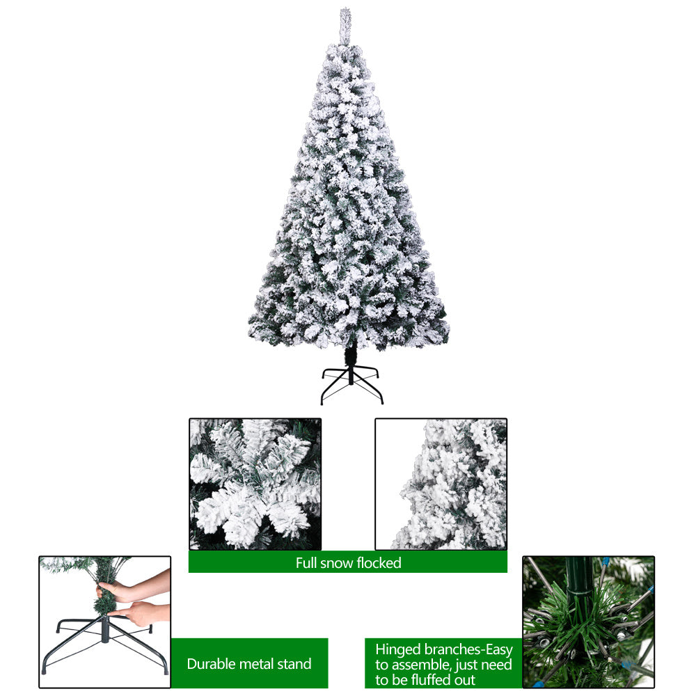 6FT PVC Flocking Christmas Tree