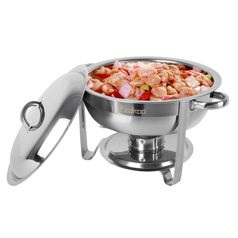 Single Pot One Set Stainless Steel Round Buffet Stove