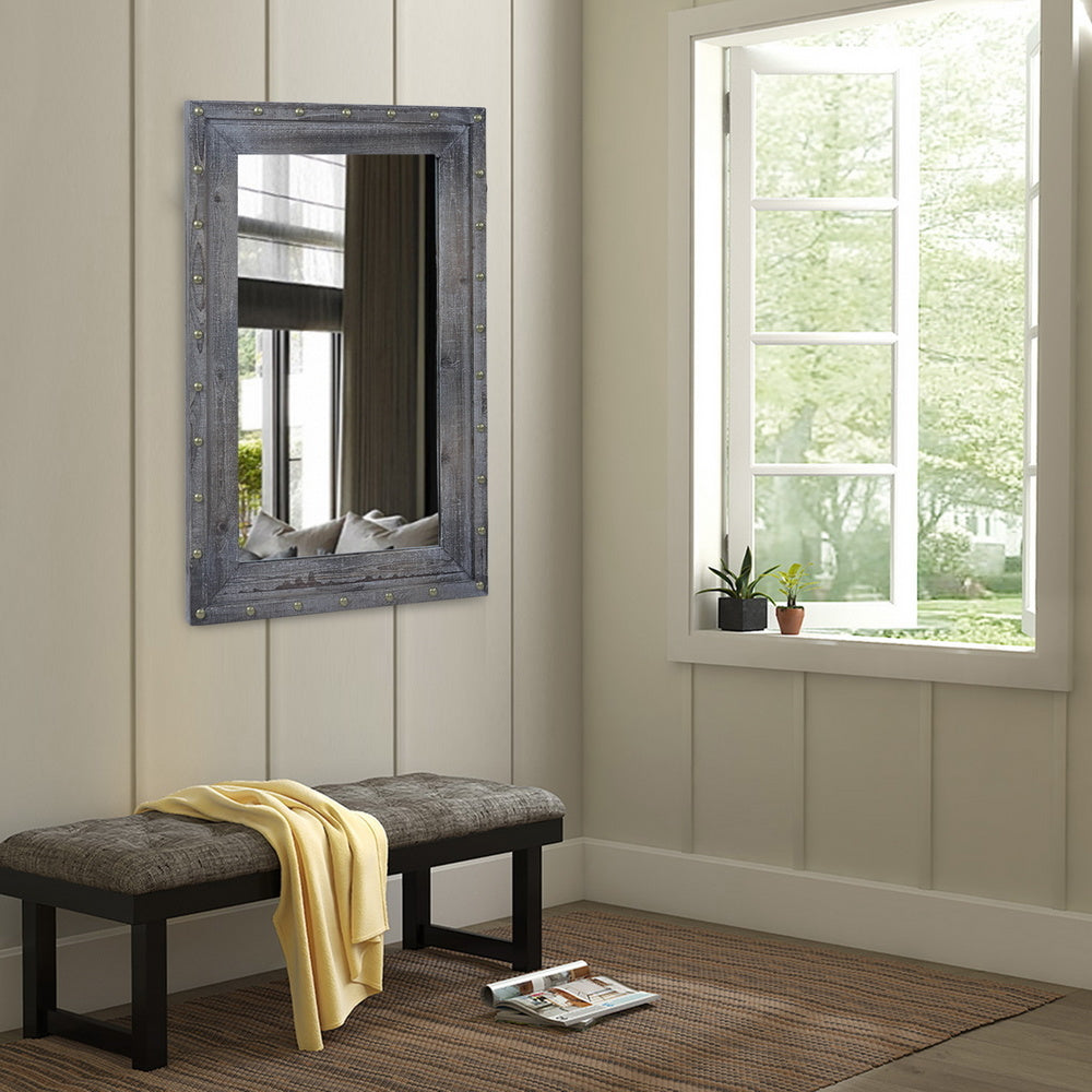 Rectangle Iron Wall Mirror Decorative Mirror  XH